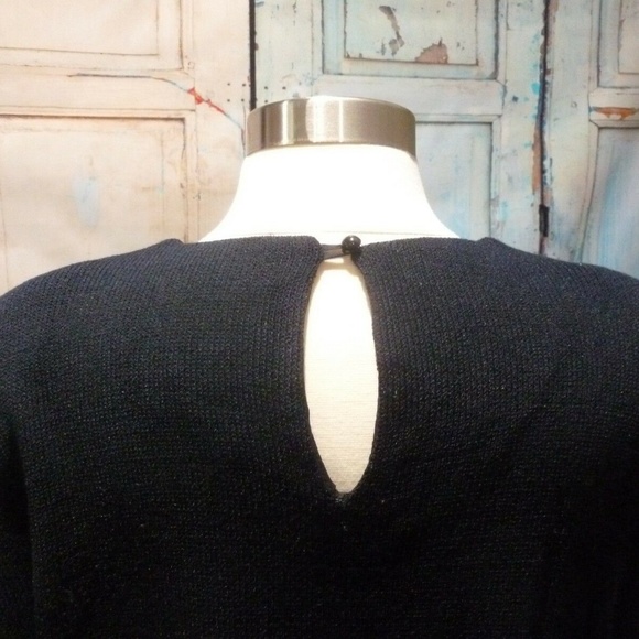 Vintage Anthony Sicari Black Knit Sweater Size 10 - Picture 3 of 6